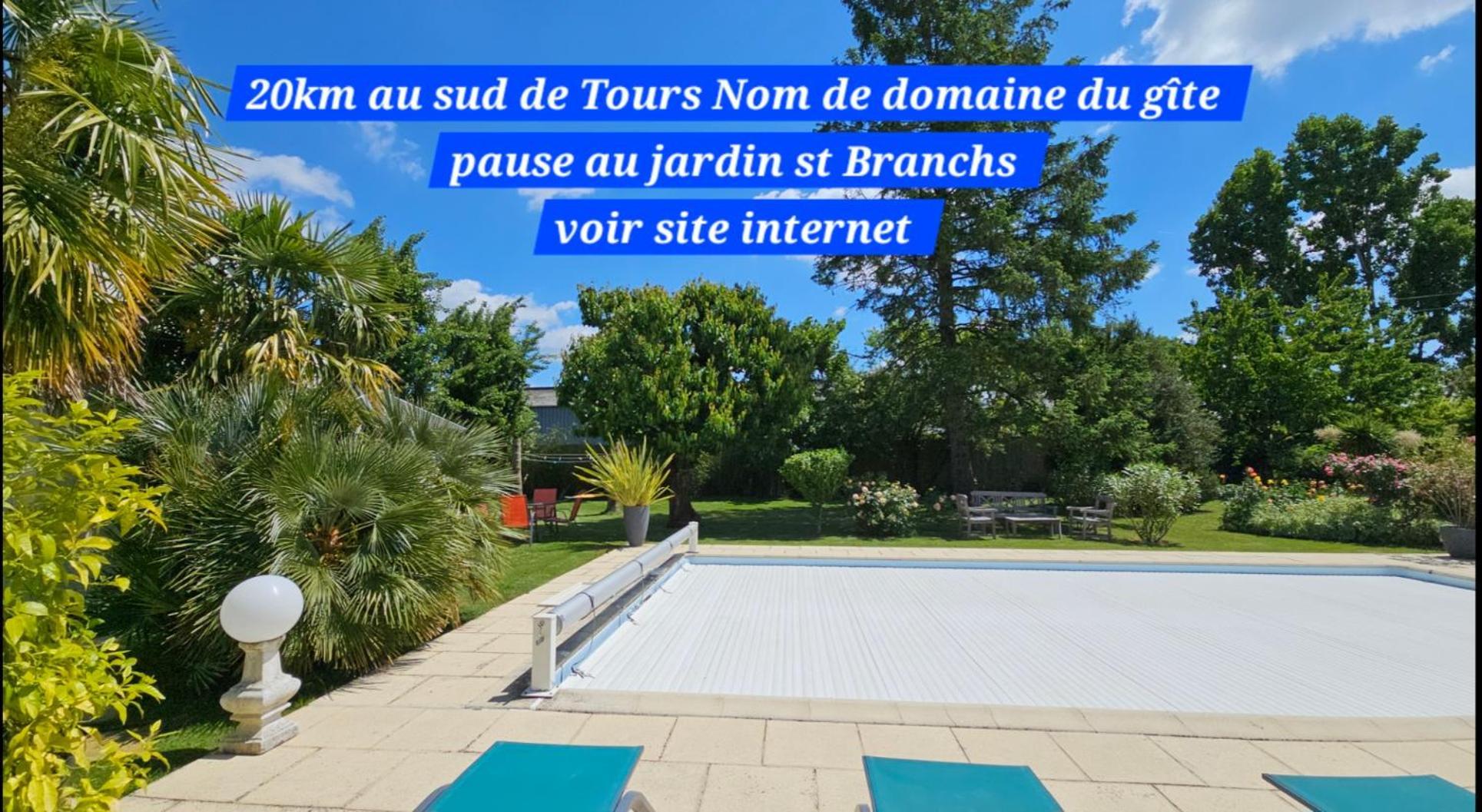 Gite Pause Au Jardin Piscine Chauffee Saint-Branchs Bagian luar foto